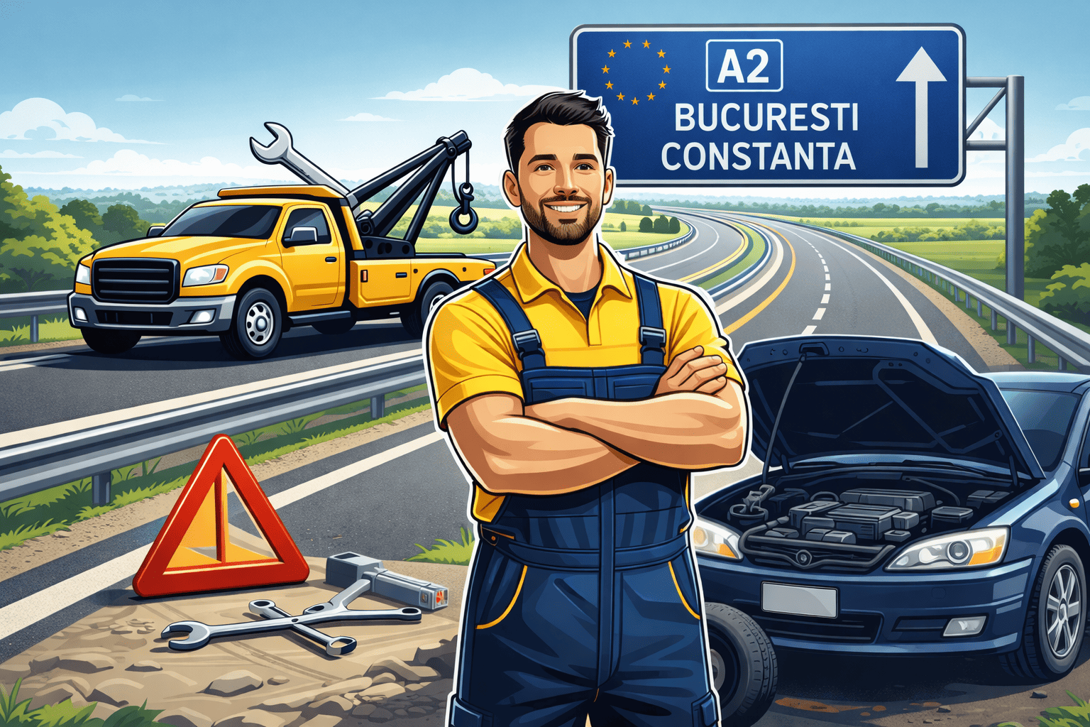 Platformă Tractări Autostrada A2 Constanța